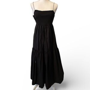 Zara Black Spaghetti Strap Maxi Dress